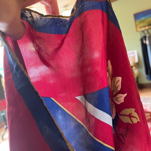 Vintage Silk Christian Dior Scarf, as is - Picture 5 of 5